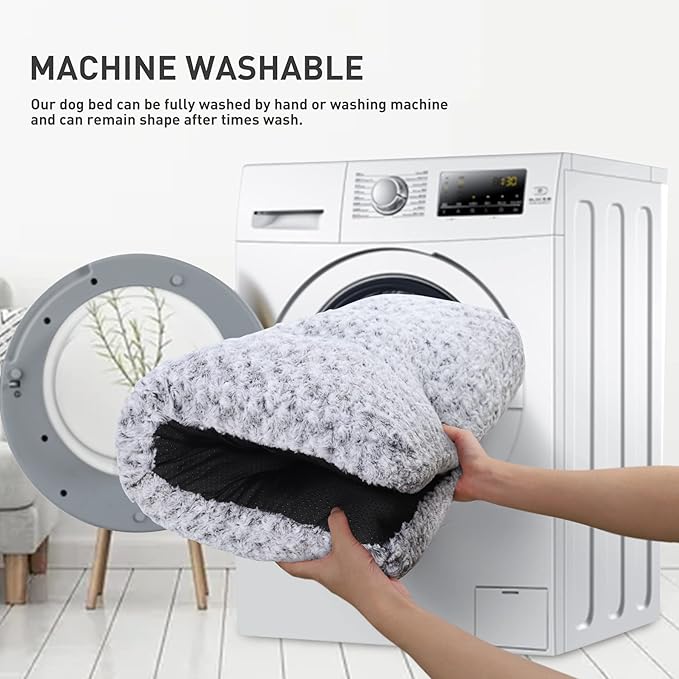 KSIIA Washable Dog Bed Deluxe Plush Dog Crate Beds Comfy Kennel Pad Anti-Slip - Image 5