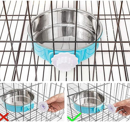 Stainless Steel Removable Pet Food Bowl, Anti-overturn Water Feeder Container - Image 4