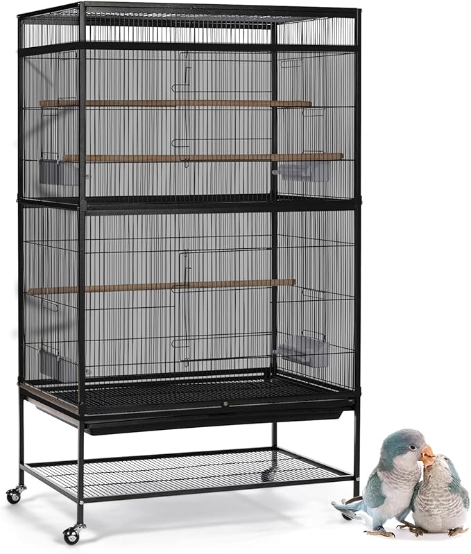 ASOCEA Large Bird Cage Seed Cather, Bird Cage Cover Adjustable Soft Airy Skirt by ASOCEA