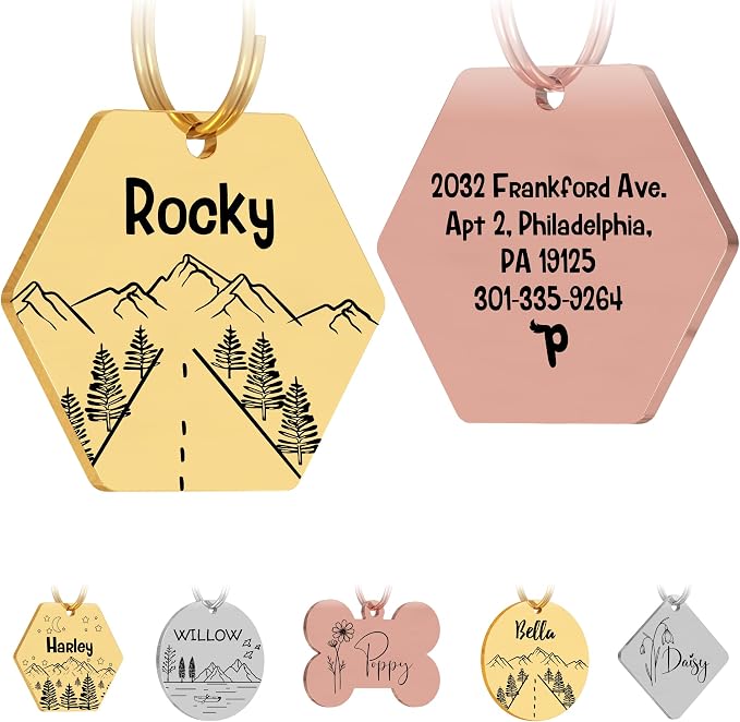 PawFurEver Custom Engraved Pet ID Tag – Personalized Dog Name Tag by PawFurEver