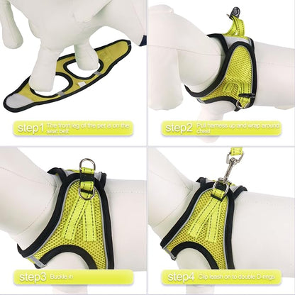 YIMEIS Dog Harness and Leash Set, No Pull Soft Mesh Pet Harness, Reflective - Image 3