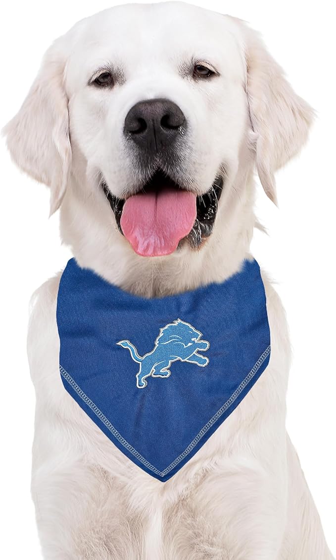 Pets First NFL Detroit Lions TIE Bandana, Small/Medium. Dog Bandana Scarf Bib - Image 5