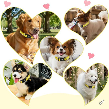 Yellow Dog Collar for Large Dogs, Spring & Summer Theme Large Dog Collars - Image 7