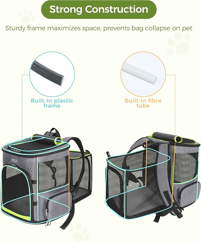 BAGLHER Expandable Cat Carrier Backpacks, Retractable Pet Carrier Backpack - Image 9