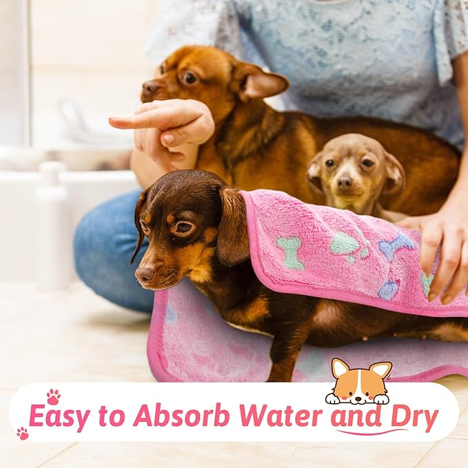 Tatuo 12 Pieces Puppy Blanket Warm Dog Cat Sleep Mat Pet Kitten Doggy Fleece - Image 4