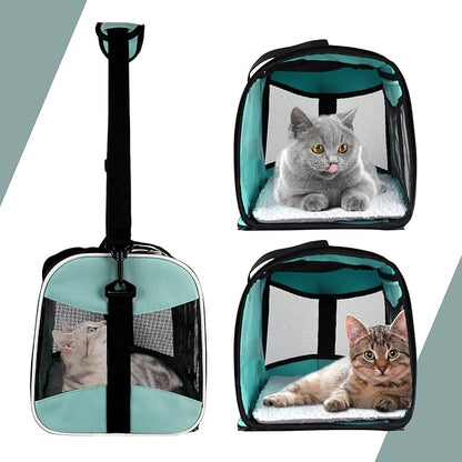 Cat Carrying Case Pet Dog Carrier Soft-Sided Cat Bag Airline Approved, Pet - Image 3