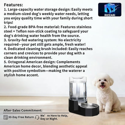 Sfozstra Large Dog Water Dispenser: 7L Automatic Gravity Water Feeder - Image 2