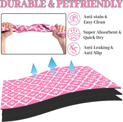 Dog Food Mat 16X24 Inch Pet Feeding Absorbent Mats - Image 2