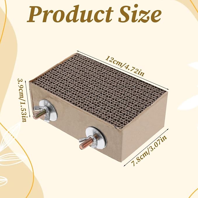 Paper Bird Perches Stand Platform Bird Chew Toy Parrot Cage Perch Cardboard - Image 2