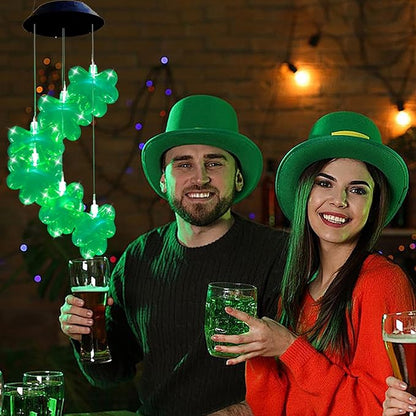 St. Patrick's Day Solar Shamrock Wind Chimes, Birthday Irish Gifts - Image 3