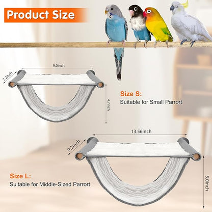 BWOGUE Winter Warm Bird Nest Bed Hanging Hammock Snuggle Hut Parrot House Tent - Image 2