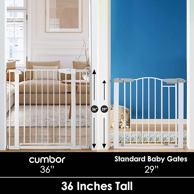 Cumbor 36" Extra Tall Baby Gate - Image 7
