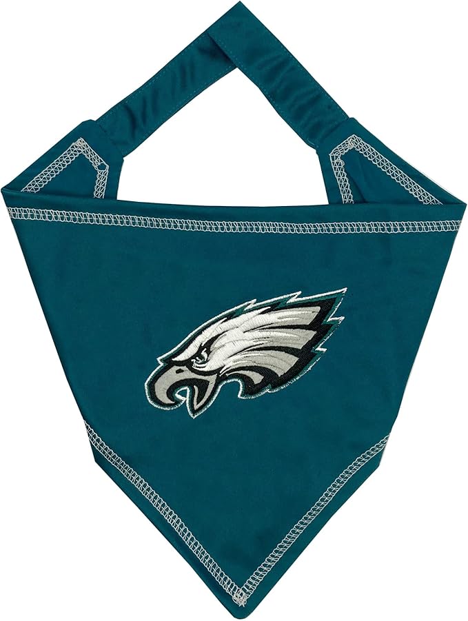 Pets First NFL Philadelphia Eagles TIE Bandana, Large/X-Large. Dog Bandana by PETSFIRST