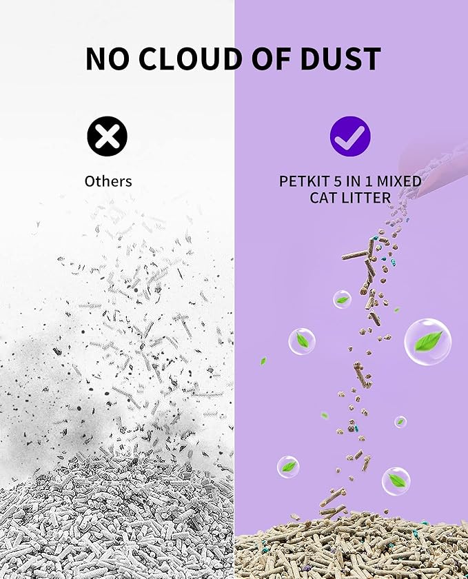 PETKIT Mixed Cat Litter Fast Clumping, Ultra Absorbent, 100% Natural - Image 7