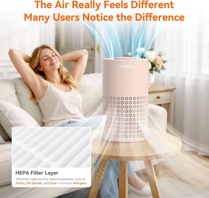 AIRROMI Air Purifier for Bedroom - Image 8