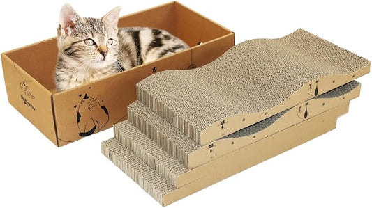Cat Scratcher Cardboard Pad Scratch Box, Reversible Durable - Image 2