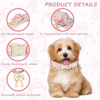 Easter Dog Collar, Spring Pink Dog Collar - Image 3