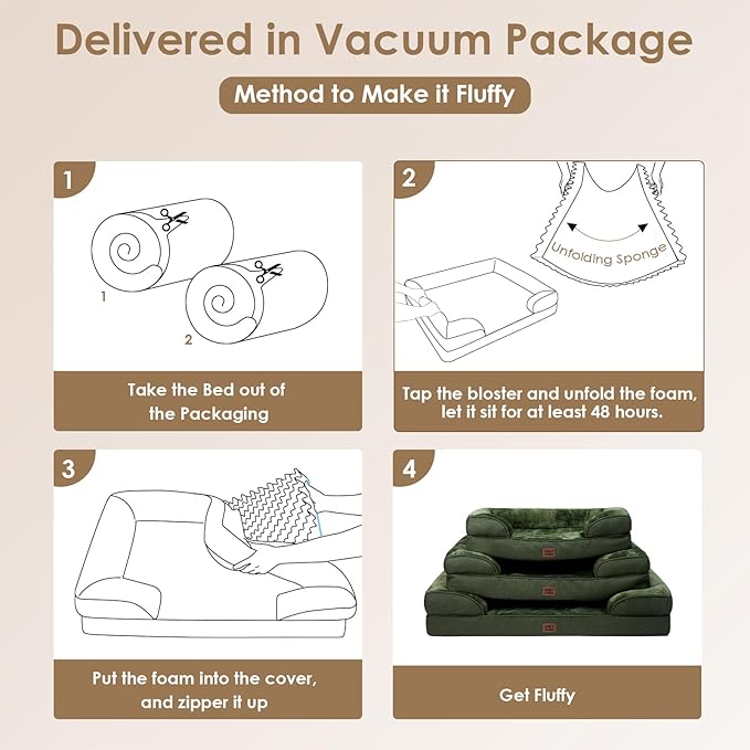EHEYCIGA Orthopedic Dog Beds for Large Dogs, Waterproof Memory Foam Large Dog - Image 7