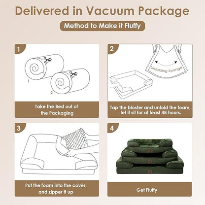 EHEYCIGA Orthopedic Dog Beds for Large Dogs, Waterproof Memory Foam Large Dog - Image 7