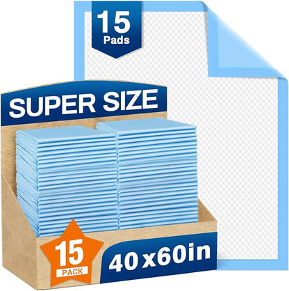 Bed Pads Disposable 40"X60" Super Absorbent Pee Pads, Oversized Underpads by MILDPLUS