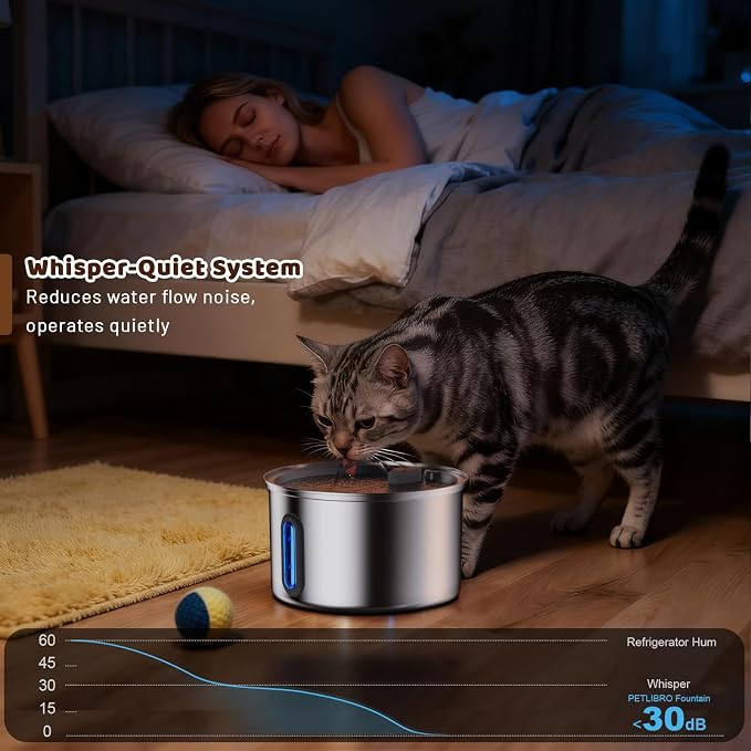 Cat Water Fountain Stainless Steel, 3.2L Cat Fountains - Image 5