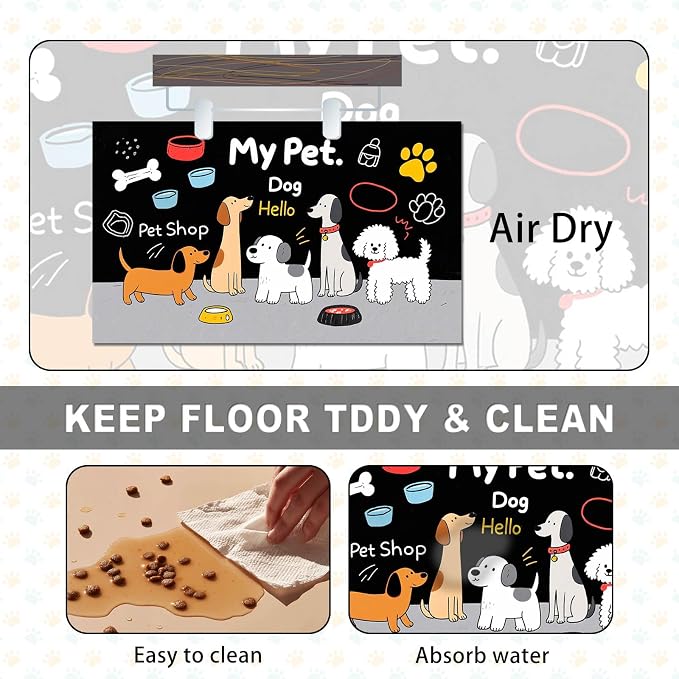 Funning My Pet Dog Pattern Dog Feeding Mat Pet Food Mat - Image 6