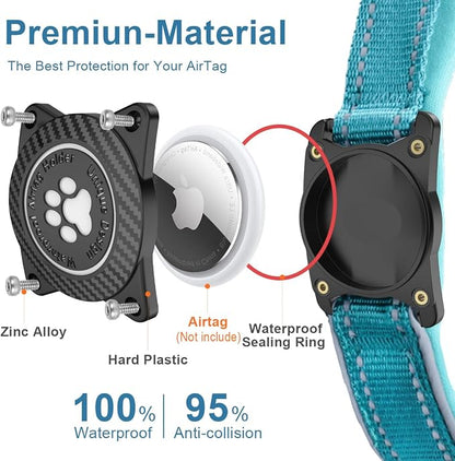 Airtag Dog Collar with Waterproof Air Tag Holder, Luminous Reflective, Soft - Image 3