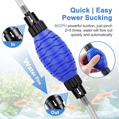 fishkeeper Quick Aquarium Siphon Pump Gravel Cleaner - Image 3