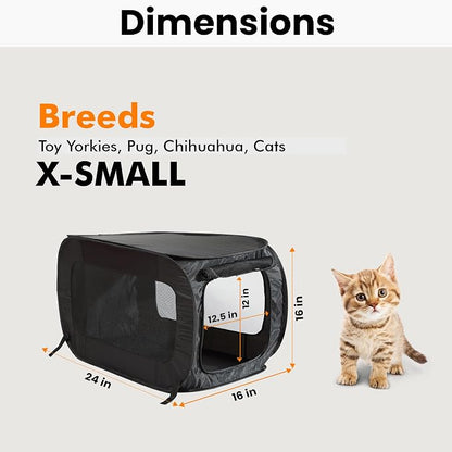 Beatrice Home Fashions Portable, Collapsible, Pop Up Kennel Travel Cat and Dog - Image 2