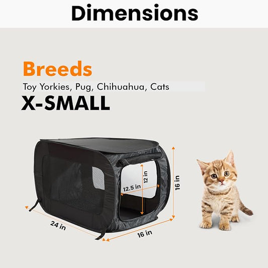 Beatrice Home Fashions Portable, Collapsible, Pop Up Kennel Travel Cat and Dog - Image 2