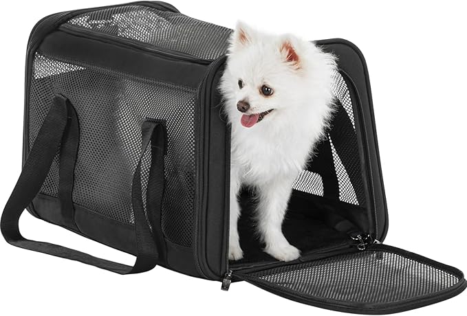 19 x 12 x 12 Large Cat Car Carrier – Roomy Escape-Proof Cat Car Seat by Petsfit