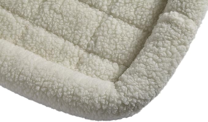 MidWest Homes for Pets QuietTime XS Dog Bed – White Fleece Bolster, Ultra-Soft - Image 3