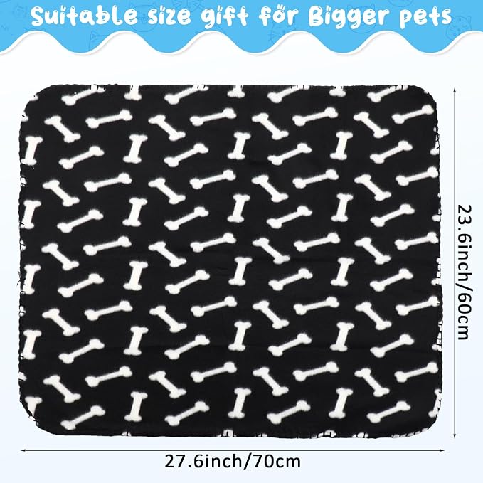 Eccliy 20 Pcs Puppy Blanket Pet Soft Fleece Dog Blankets Warm Felt Throw Sleep - Image 2