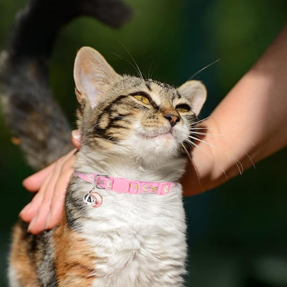 Breakaway Cat Collars with Bell & Cute Pendants, 3 Pack Safety Buckle Kitten - Image 6