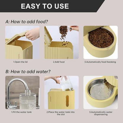 Gardner Pet Gravity Automatic 2-in-1 Pet Feeder, 0.8 Gallons*2 Cat Feeder and - Image 6