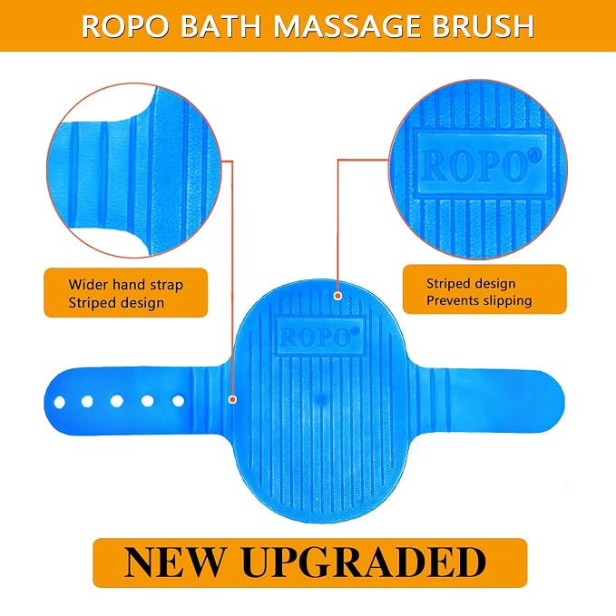 ROPO Dog Bath Brush, Dog Shampoo Brush Soothing Massage Rubber Comb - Image 7