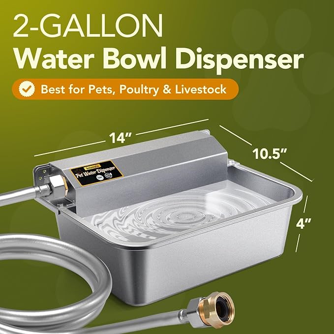 Automatic Water Dispenser for Dogs 2 Gallons, 304 Stainless Steel Dog Water - Image 6