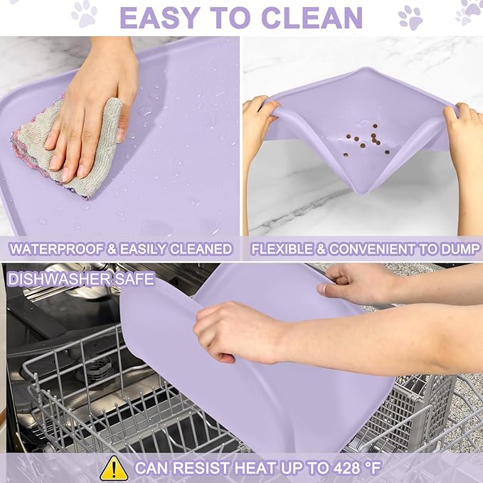 Silicone Pet Food Mat with Raised Edge - Image 6