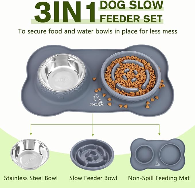 Pecute Slow Feeder Dog Bowls to Slow Down Eating, Dog Bowl Slow Feeder - Image 3