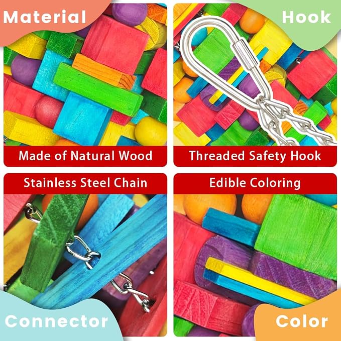 Extra Large Bird Toys for Macaws, Cockatoos - Image 5