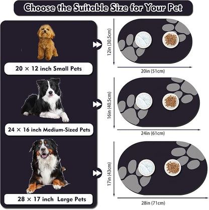 Large Pet Feeding Mat – 28''x17'' Absorbent Dog Mat - Image 3