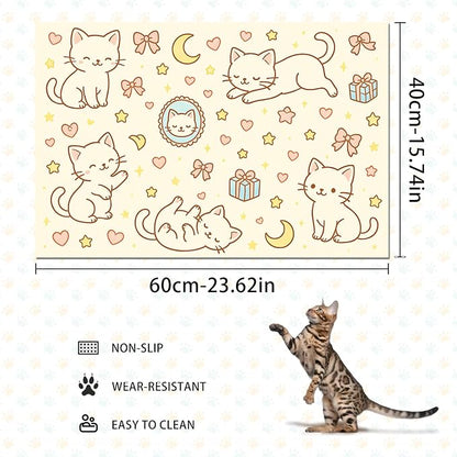 Cute Sweet Cat Food Mat for Dog Food Mat Food and Water Bowl Pet Feeding Bowl - Image 4