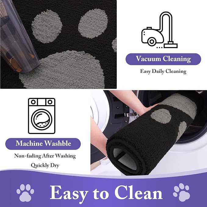 Buganda Dog Door Mat for Muddy Paws, Absorbent Dirt Trapper Non Slip Indoor - Image 6