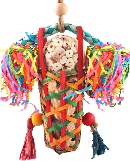 KATUMO Bird Toys Parakeet Toy Cockatiel Shredding Toys Conure Foraging Sola Toys by KATUMO