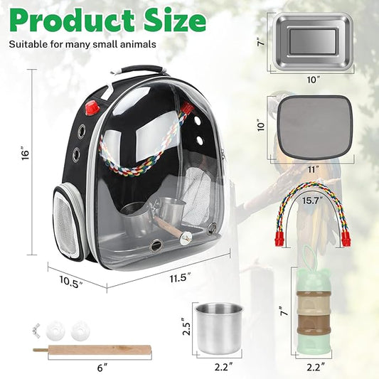 Rypet Bird Carrier Backpack Parrot Portable Breathable Bag Pet Bird Lightweight - Image 2