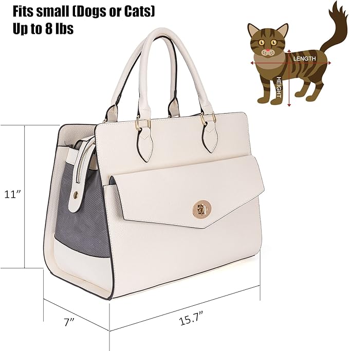 Stylish Pet Carrier Purse Leather Bag - Image 2
