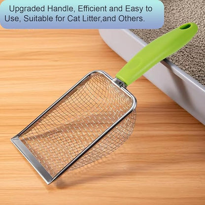 3PCS Cat Litter Scoop, Reptile Stainless Steel Fine Mesh, Litter Cleaner Corner - Image 4
