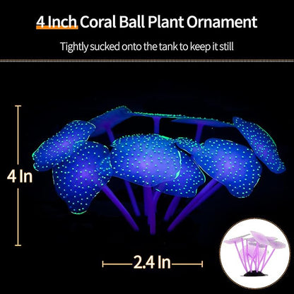 Uniclife 4 Pack Fish Tank Decorations Glowing Effect Aquarium Décor Small - Image 4