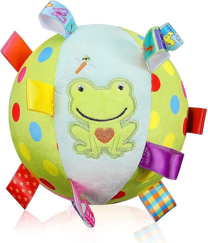 Dog Squeaky Plush Toy with Straps, 6-Inch Soft Stuffed Ball with Cotton by LetalongPetSupplies