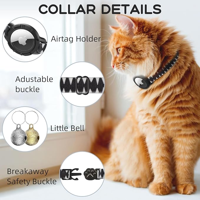 AirTag Cat Collars, Stretchy Collar - Image 3